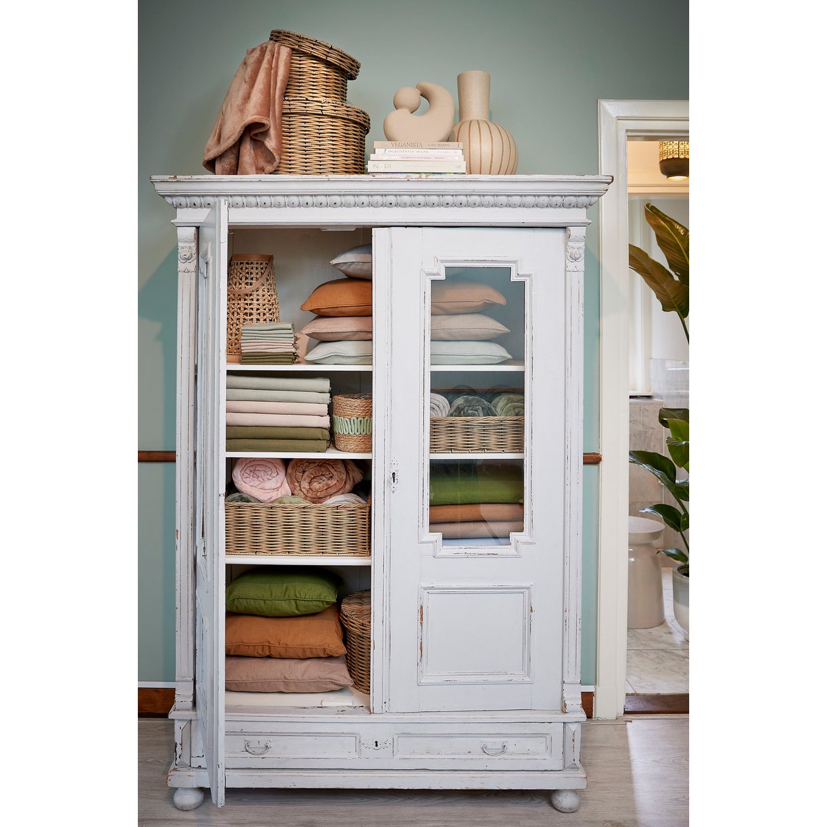 Home Woondecoratie - L21 x B9 x H20 cm - Keramiek - Beige