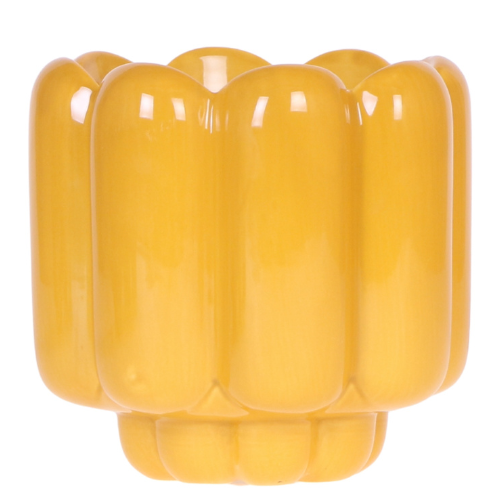Retro Shine sierpot - Yellow - Ø12cm