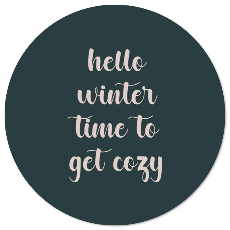 Muurcirkel hello winter green