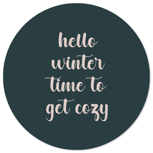 Muurcirkel hello winter green