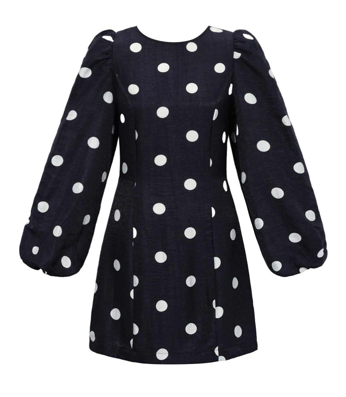 Geweven Polyestervezel Vrouwen Mini Jurk Elegant Polkadots