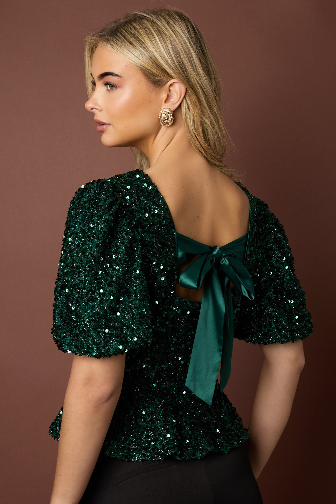 Korte Mouwen Tops Elegante Pailletten - Meerdere kleuren