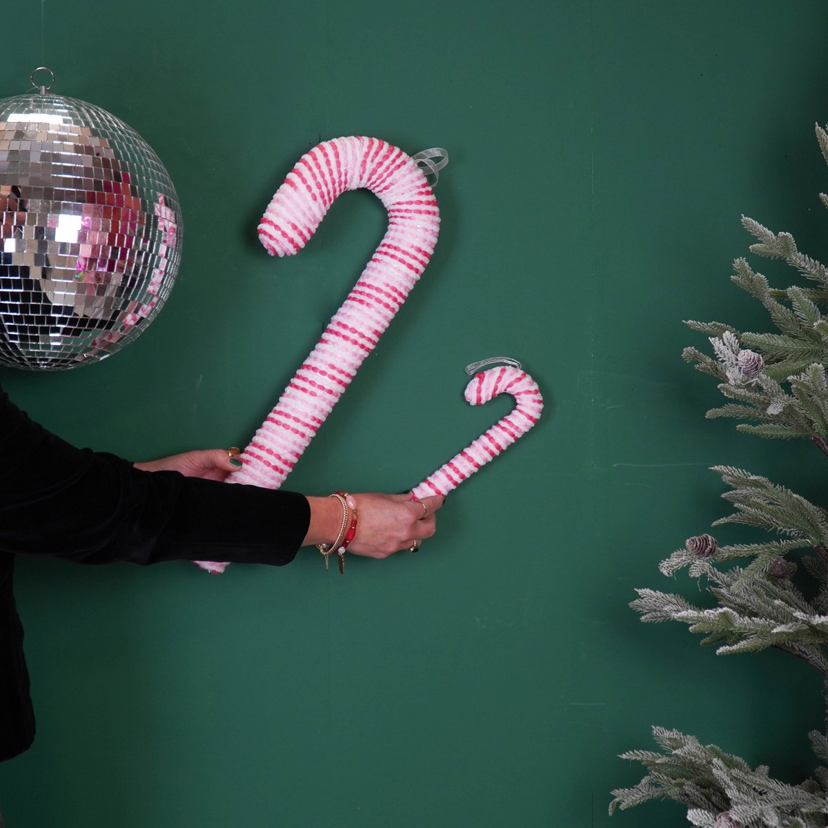 Decoratie - Zuurstok - Schuim - Roze - 52cm