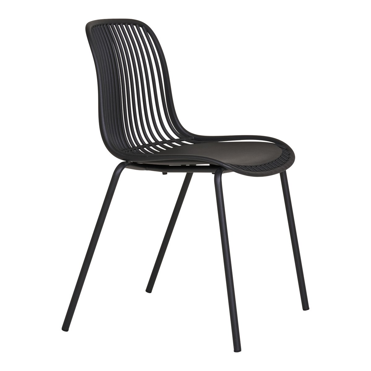 Branson tuinstoel - zwart- Set van 4
