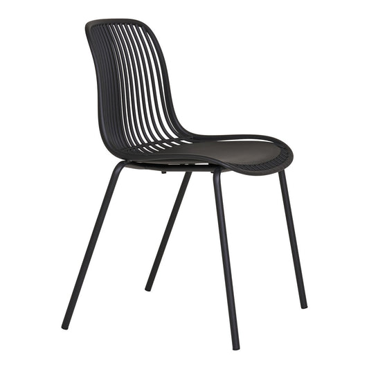 Branson tuinstoel - zwart- Set van 4