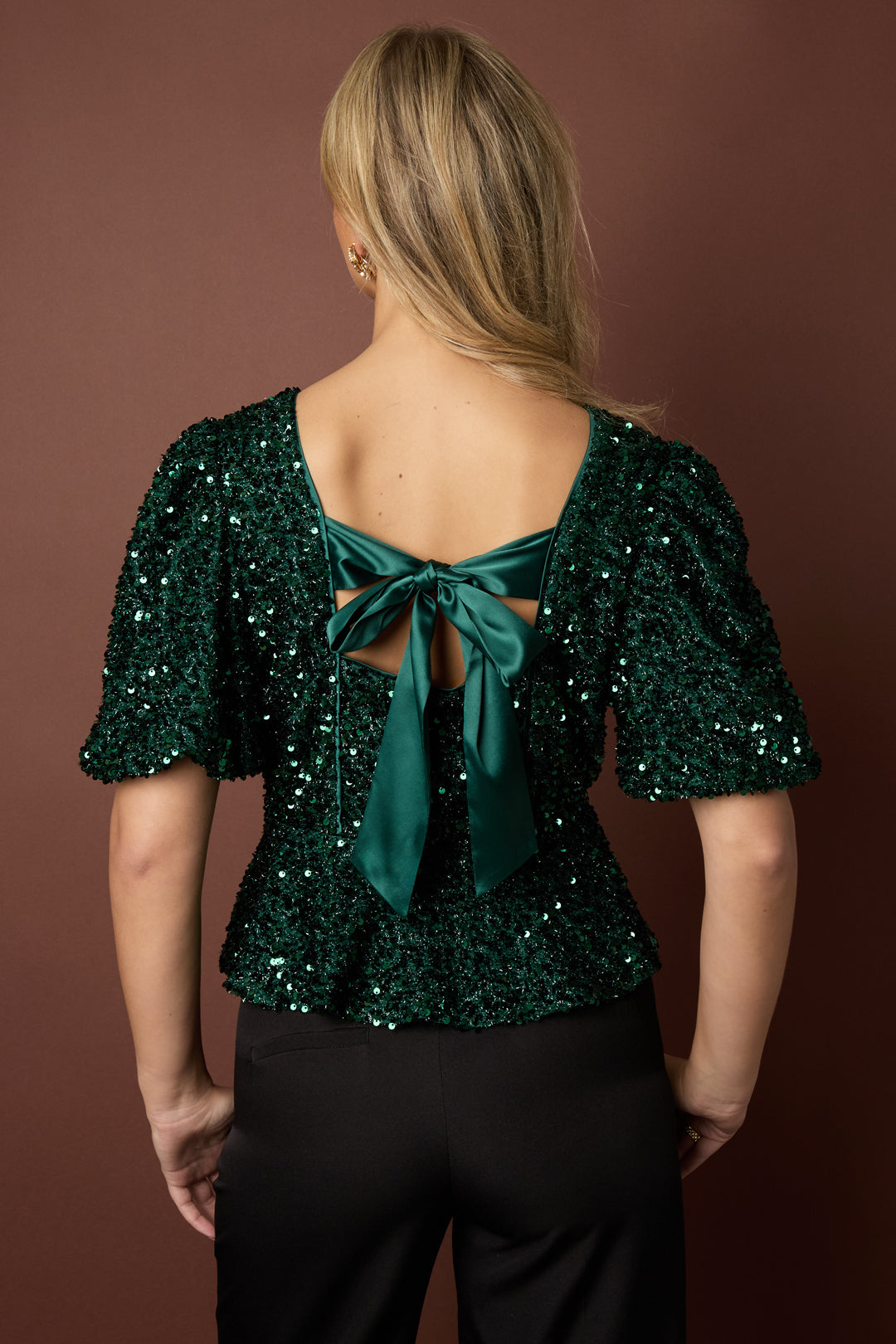 Korte Mouwen Tops Elegante Pailletten - Meerdere kleuren