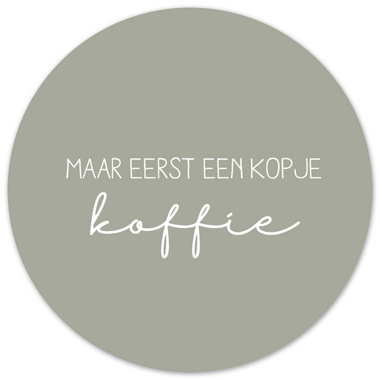 Muurcirkel eerst een kopje koffie groen
