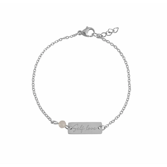 Armbandje Self Love & Rozenkwarts - Zilver