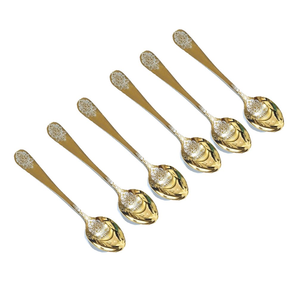 Goud briljante Arabesque lepels - set van 6
