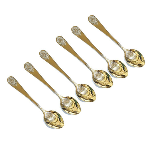 Goud briljante Arabesque lepels - set van 6