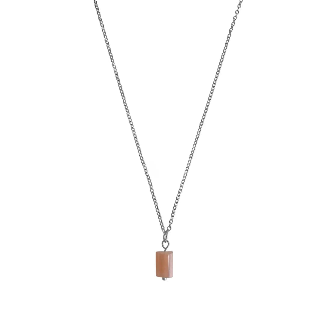 Zonnesteen Ketting - Zilver