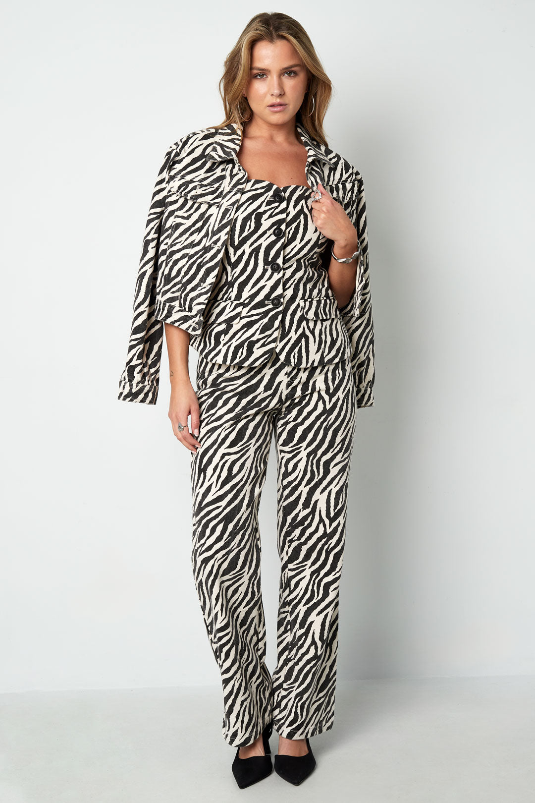 Rechte Broek Casual Zebra Strepen