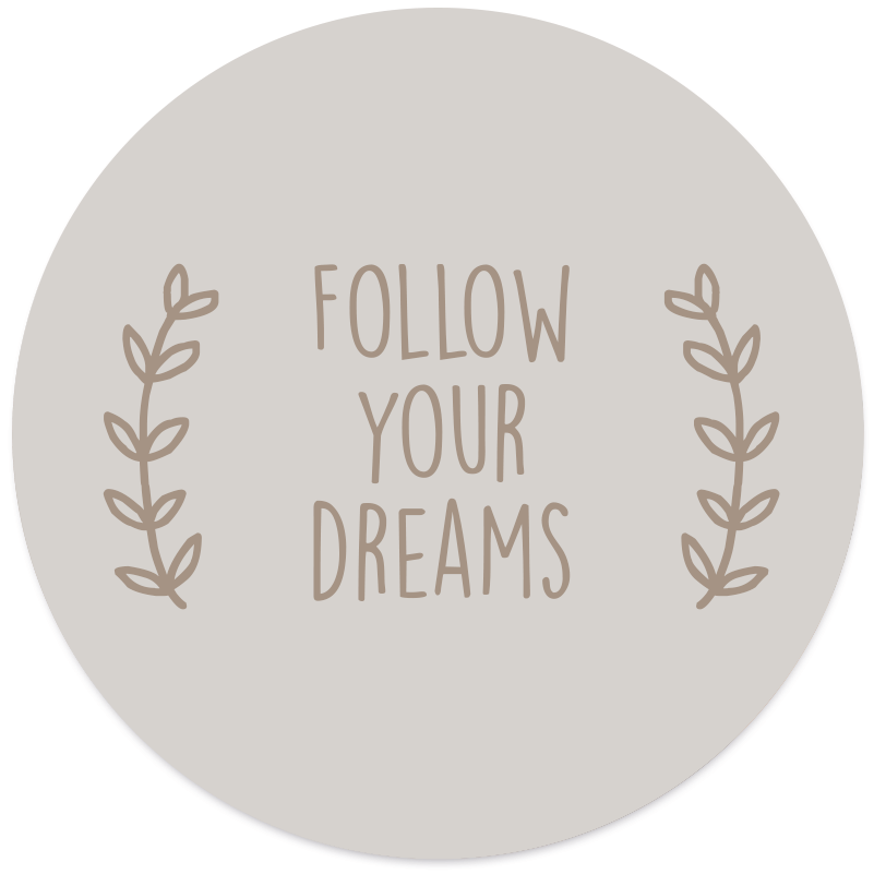 Muurcirkel follow your dreams