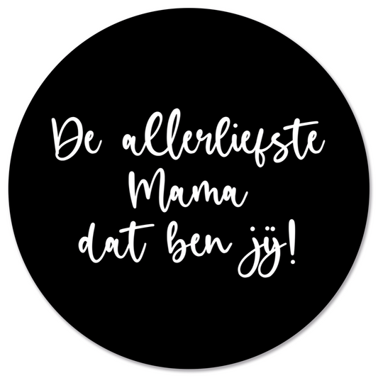 Muurcirkel mama zwart