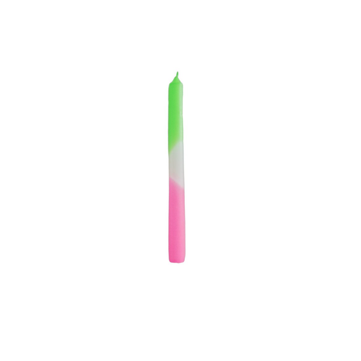 Kaarsen - groen/wit/roze (set van 4)