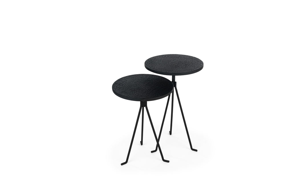 Salontafelset rond van 2, zwart