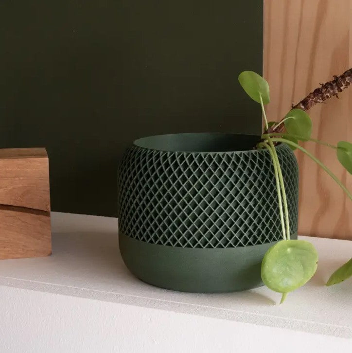 3D geprint! Apple groen bloempot