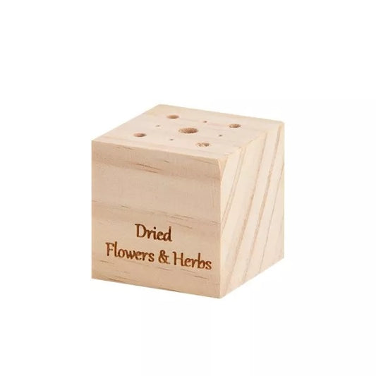 Houten standaard (incl droogbloemen)