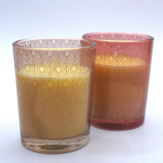 Kaars in glas - 2 kleuren